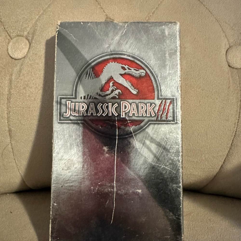 Jurassic Park 3 Collectible Box VHS Tape Slide Cover Silver